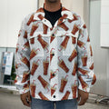 Cola Pattern Print Men's Shirt Jacket