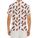 Cola Pattern Print Men's Short Sleeve Rash Guard