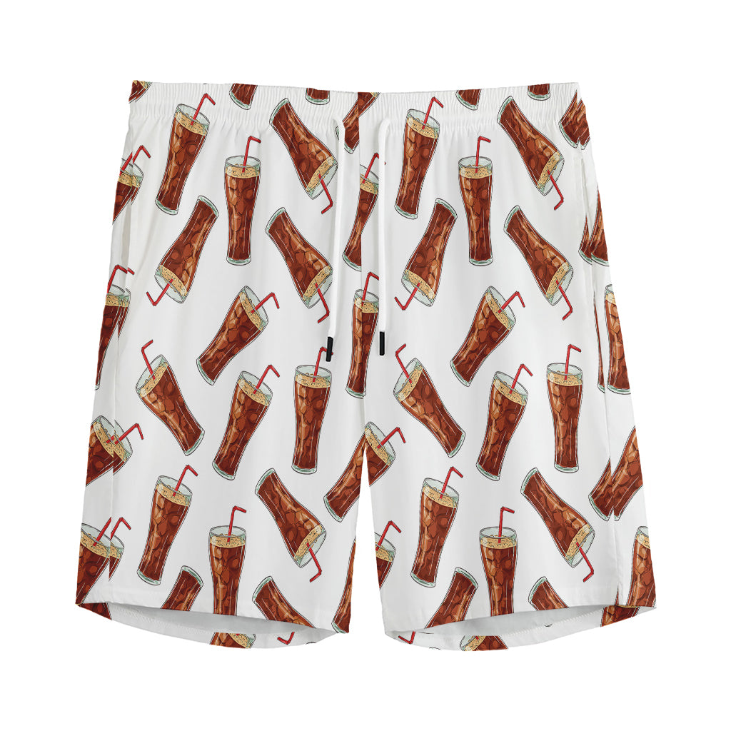 Cola Pattern Print Men's Sports Shorts