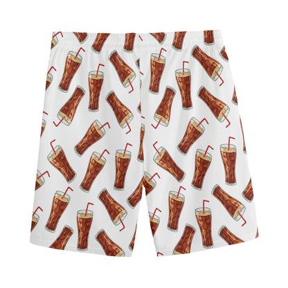 Cola Pattern Print Men's Sports Shorts