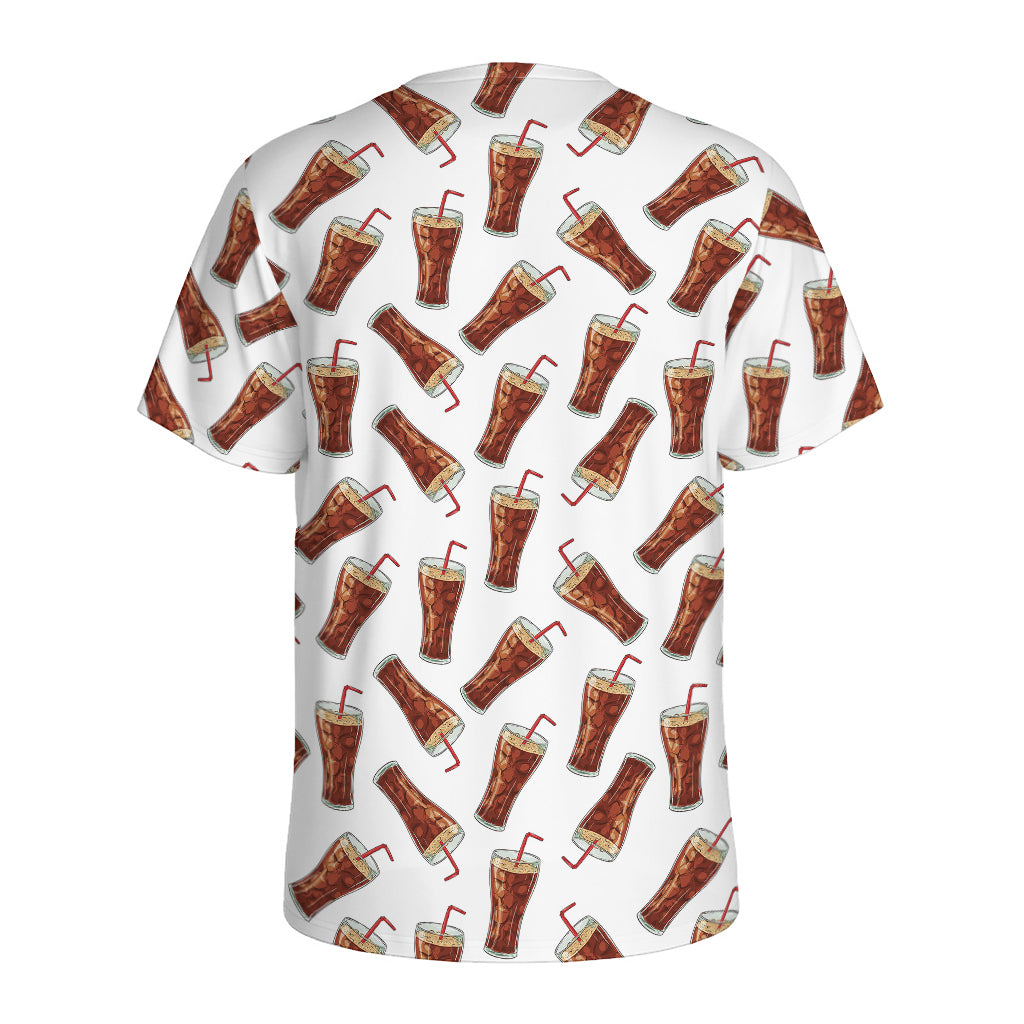 Cola Pattern Print Men's Sports T-Shirt