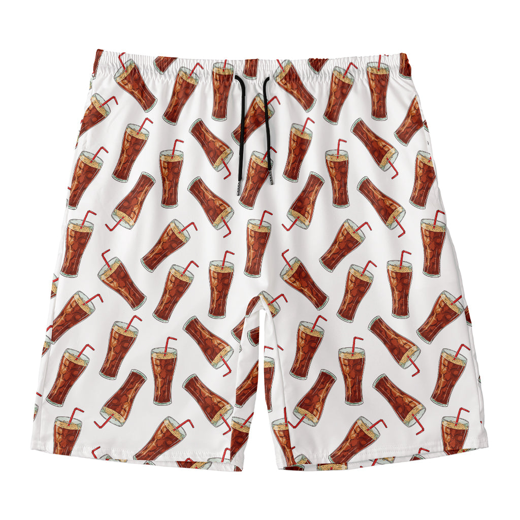 Cola Pattern Print Men's Swim Trunks