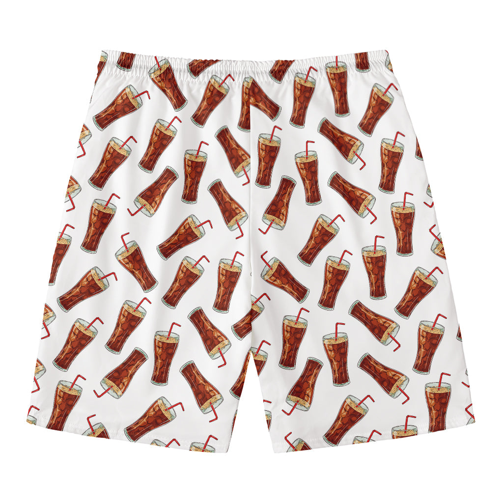 Cola Pattern Print Men's Swim Trunks