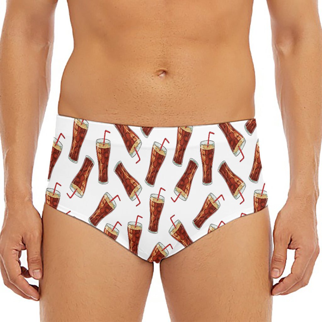 Cola Pattern Print Men's Triangle Swim Briefs