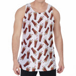 Cola Pattern Print Men's Velvet Tank Top