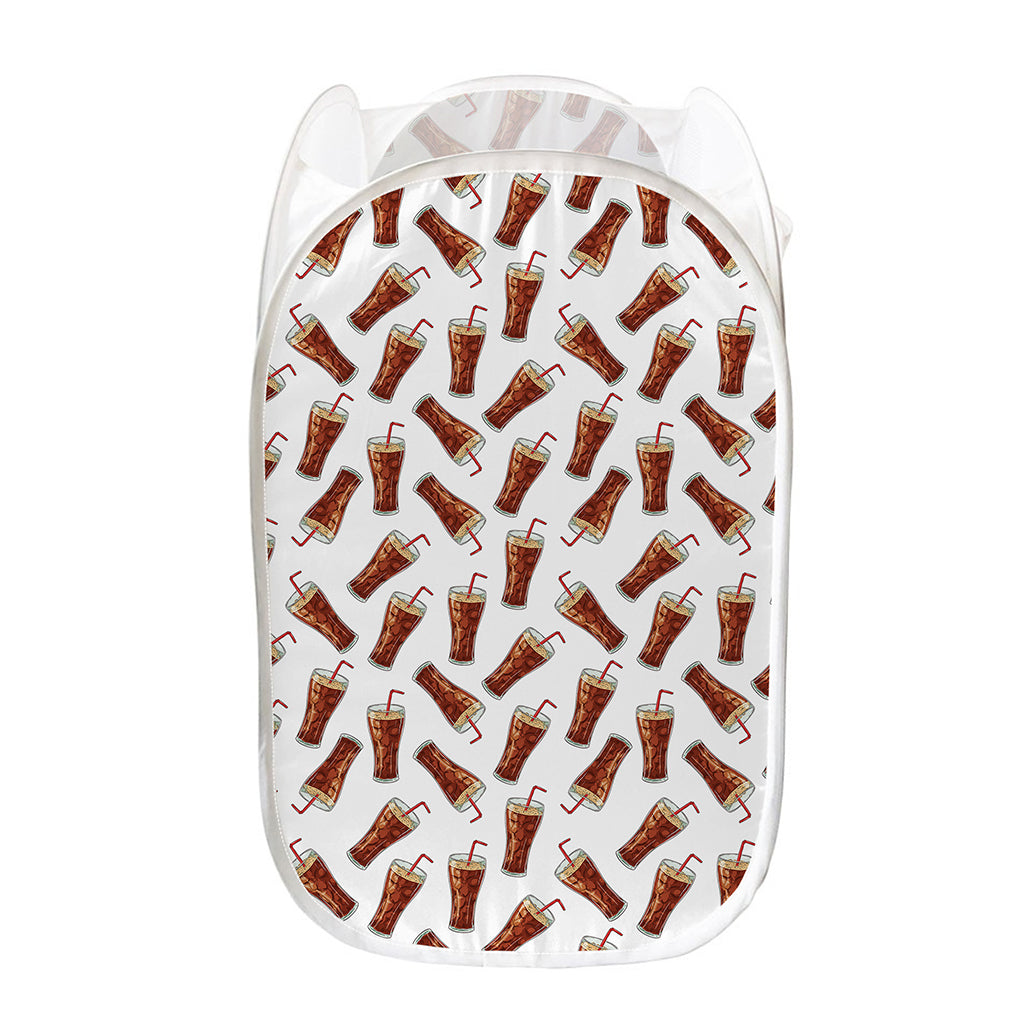 Cola Pattern Print Mesh Laundry Hamper