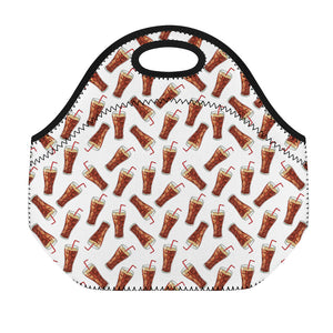 Cola Pattern Print Neoprene Lunch Bag