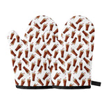 Cola Pattern Print Oven Mitts