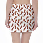 Cola Pattern Print Pencil Mini Skirt