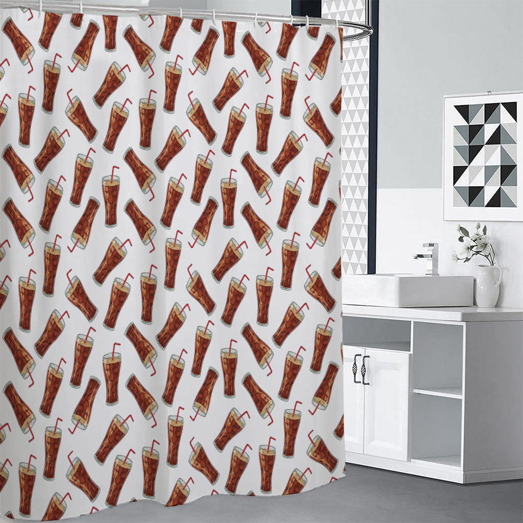 Cola Pattern Print Premium Shower Curtain