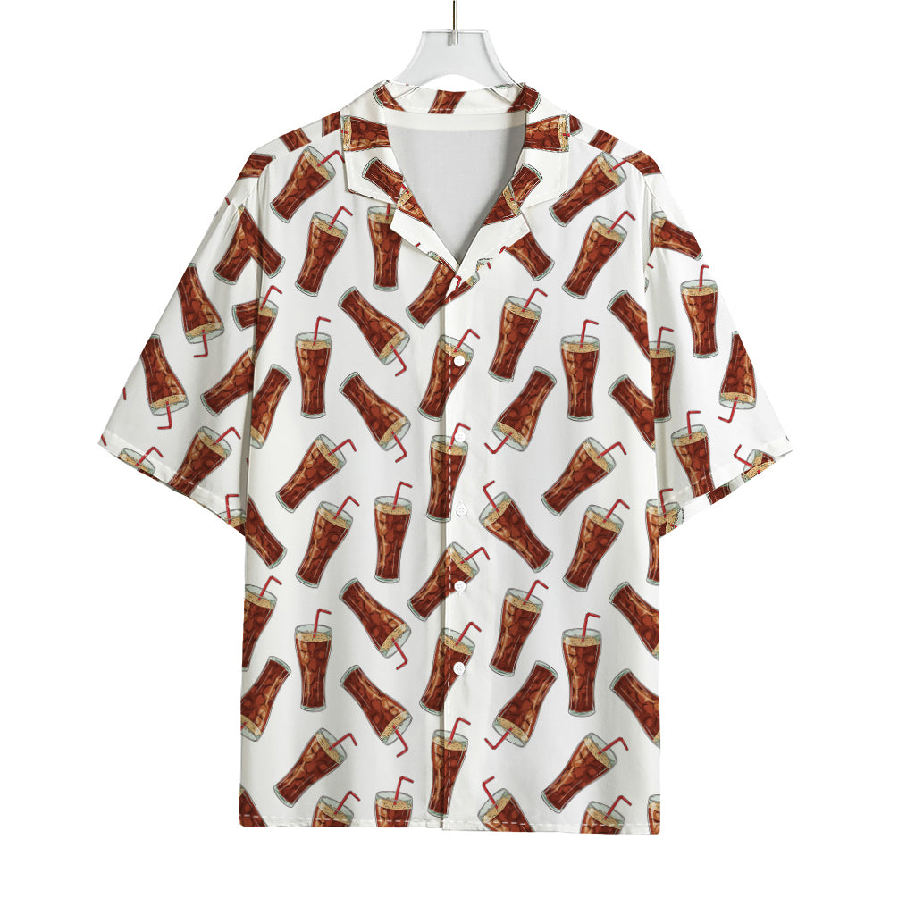Cola Pattern Print Rayon Hawaiian Shirt