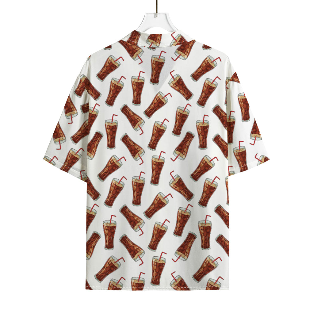 Cola Pattern Print Rayon Hawaiian Shirt