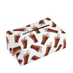 Cola Pattern Print Rectangle Tissue Box Cover