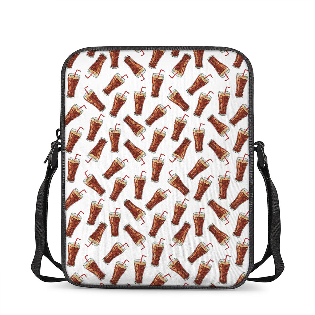 Cola Pattern Print Rectangular Crossbody Bag