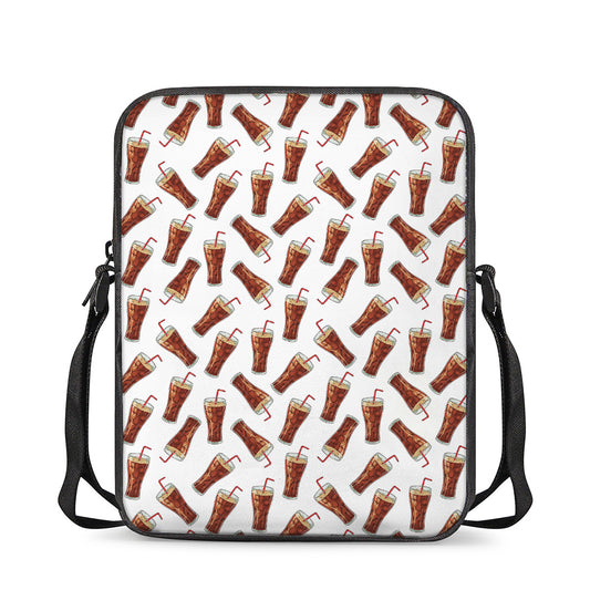 Cola Pattern Print Rectangular Crossbody Bag
