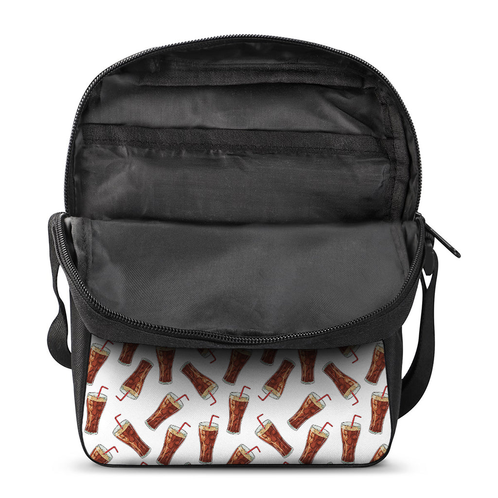 Cola Pattern Print Rectangular Crossbody Bag