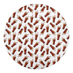 Cola Pattern Print Round Blanket