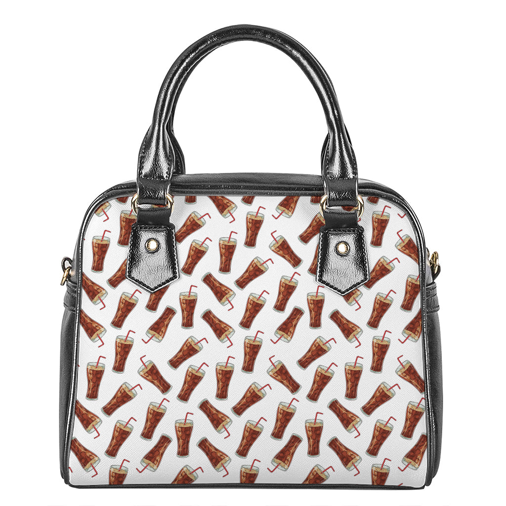 Cola Pattern Print Shoulder Handbag