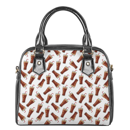 Cola Pattern Print Shoulder Handbag