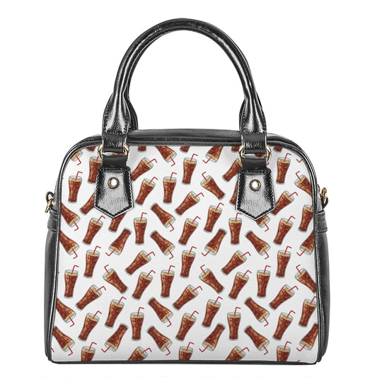 Cola Pattern Print Shoulder Handbag
