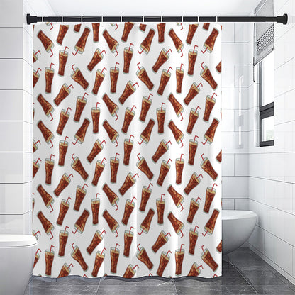 Cola Pattern Print Shower Curtain