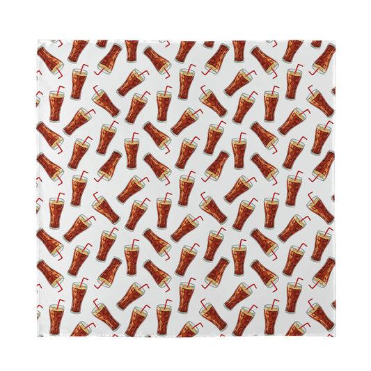 Cola Pattern Print Silk Bandana