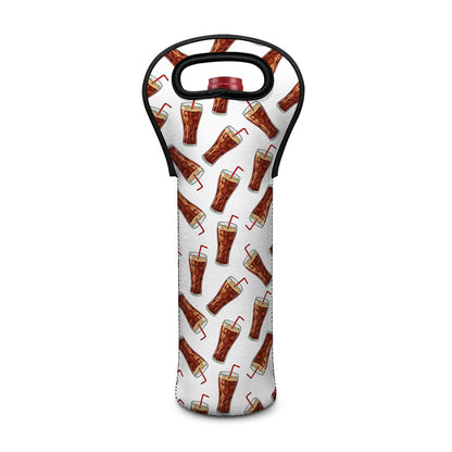 Cola Pattern Print Single Neoprene Wine Tote