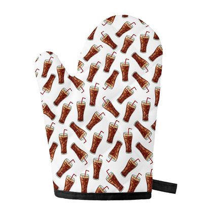 Cola Pattern Print Single Oven Mitt