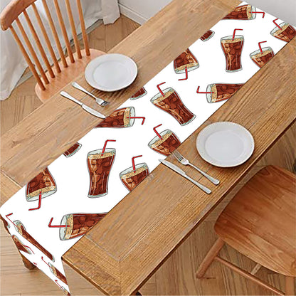 Cola Pattern Print Table Runner