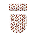 Cola Pattern Print Toilet Lid And Tank Cover Set