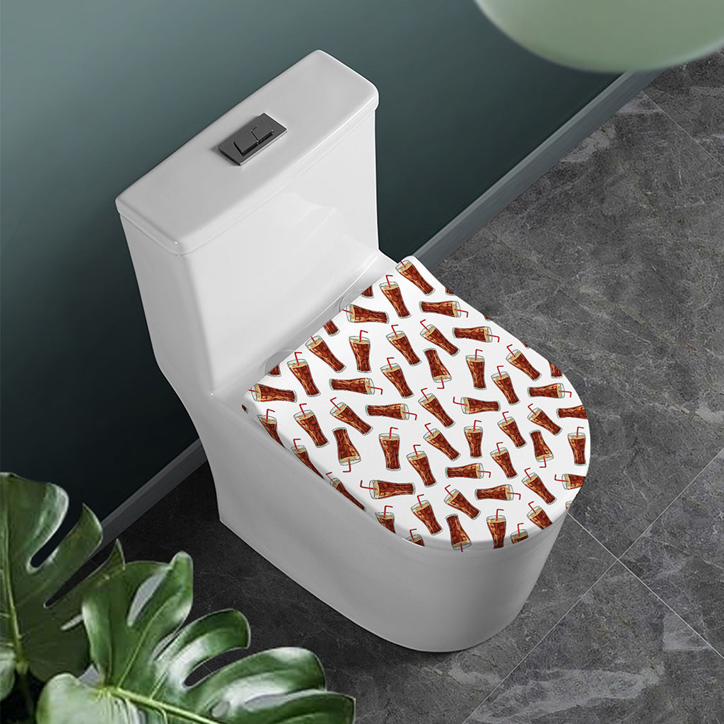 Cola Pattern Print Toilet Lid Cover