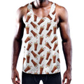 Cola Pattern Print Men's Workout Tank Top