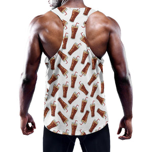 Cola Pattern Print Training Tank Top