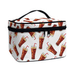 Cola Pattern Print Travel Makeup Bag