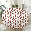 Cola Pattern Print Waterproof Round Tablecloth