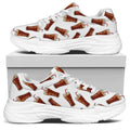 Cola Pattern Print White Chunky Shoes