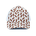 Cola Pattern Print White Mesh Trucker Hat
