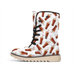 Cola Pattern Print Winter Boots