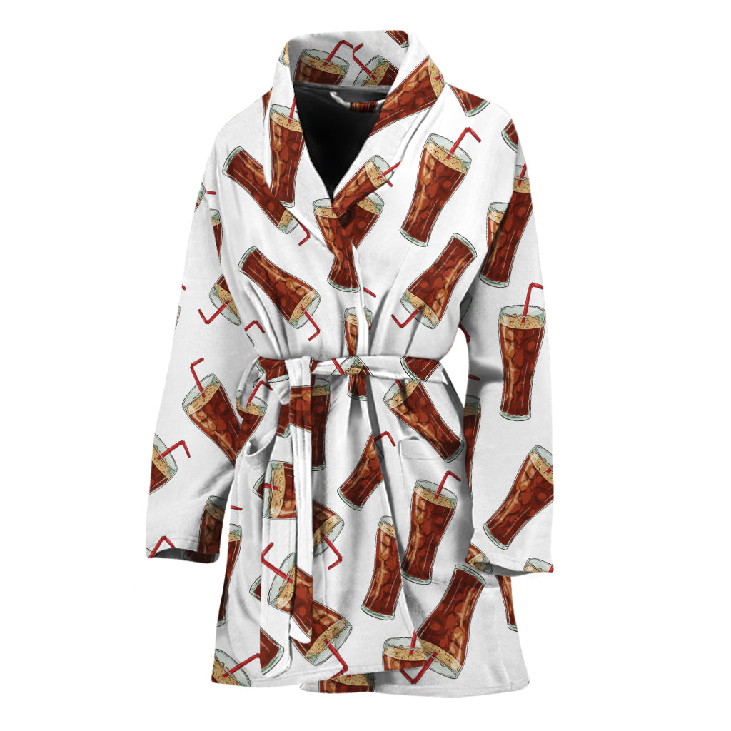 Cola Pattern Print Women's Bathrobe
