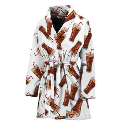 Cola Pattern Print Women's Bathrobe