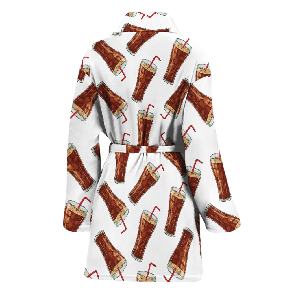 Cola Pattern Print Women's Bathrobe
