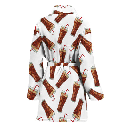 Cola Pattern Print Women's Bathrobe