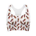 Cola Pattern Print Women's Sports Bra