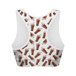 Cola Pattern Print Women's Sports Bra