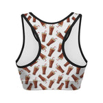 Cola Pattern Print Women's Sports Bra