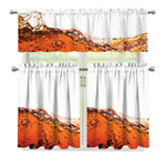 Cola Print 3 Piece Kitchen Curtains