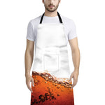 Cola Print Bib Apron With Pocket