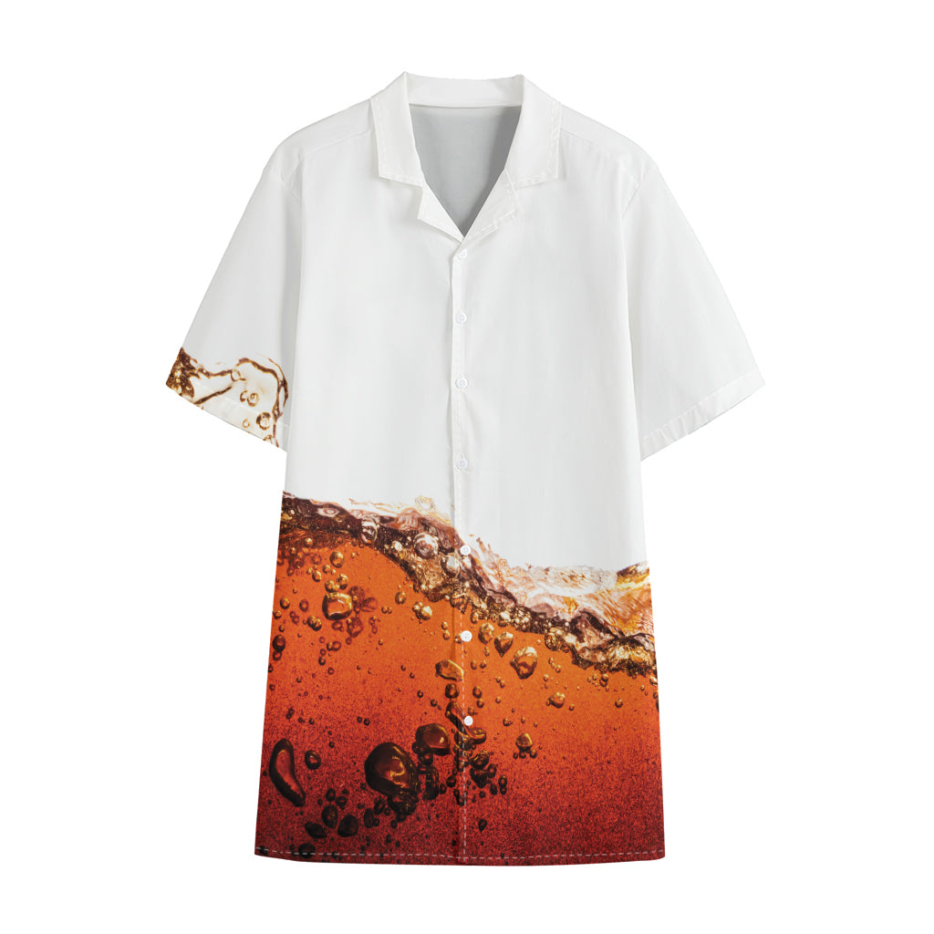 Cola Print Cotton Hawaiian Shirt