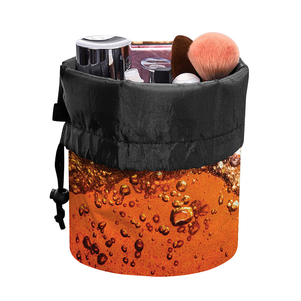 Cola Print Drawstring Makeup Bag