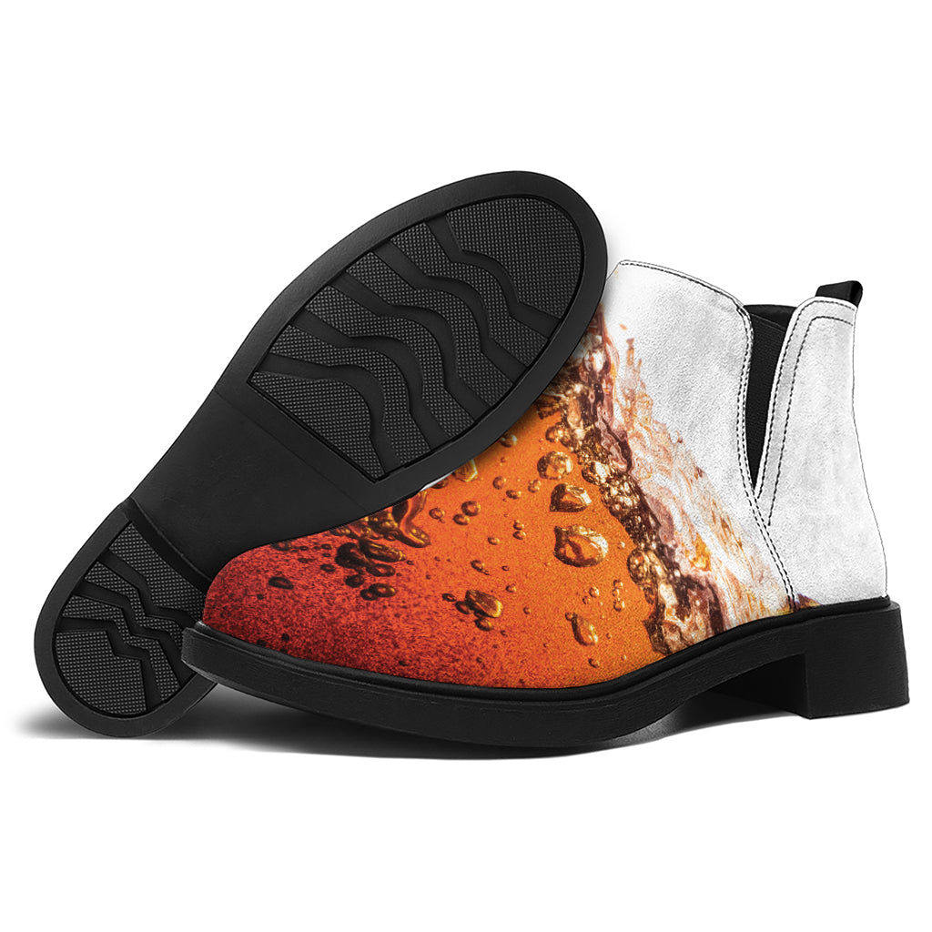 Cola Print Flat Ankle Boots